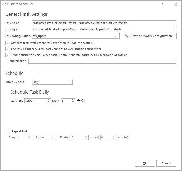Add Automated Import to Scheduled Tasks Add Automated Import to Scheduled Tasks with Store Manager