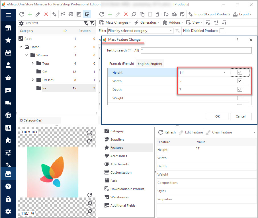 Add Features Massively with Mass Feature Changer in Store Manager