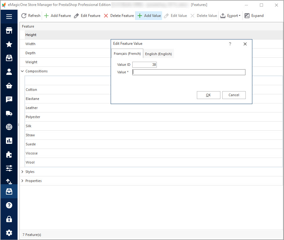 Add Values to New PrestaShop Feature Add Values to New PrestaShop Feature with Store Manager