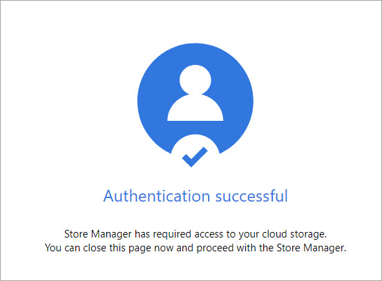 Authentication Successful Confirmation Message