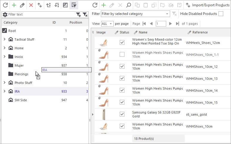 Change PrestaShop Category Position Change PrestaShop Category Position with Store Manager