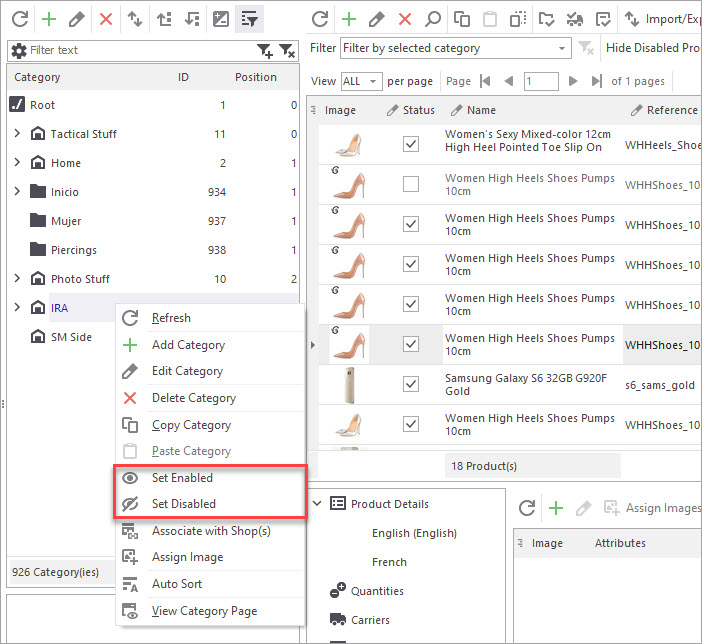 Disable PrestaShop Category List Disable PrestaShop Category List with Store Manager
