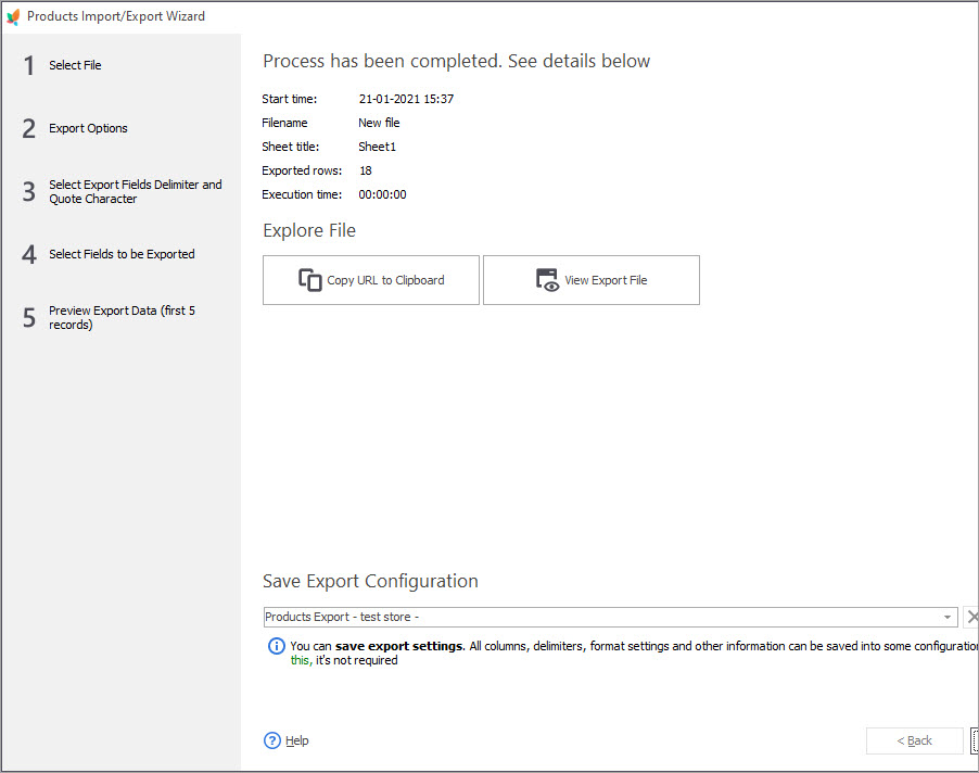 Finish Step of PrestaShop Product Export to Google Sheets Finish Step of PrestaShop Product Export to Google Sheets with Store Manager