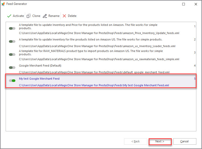 Launch PrestaShop Feed Generator Wizard Launch PrestaShop Feed Generator Wizard with Store Manager