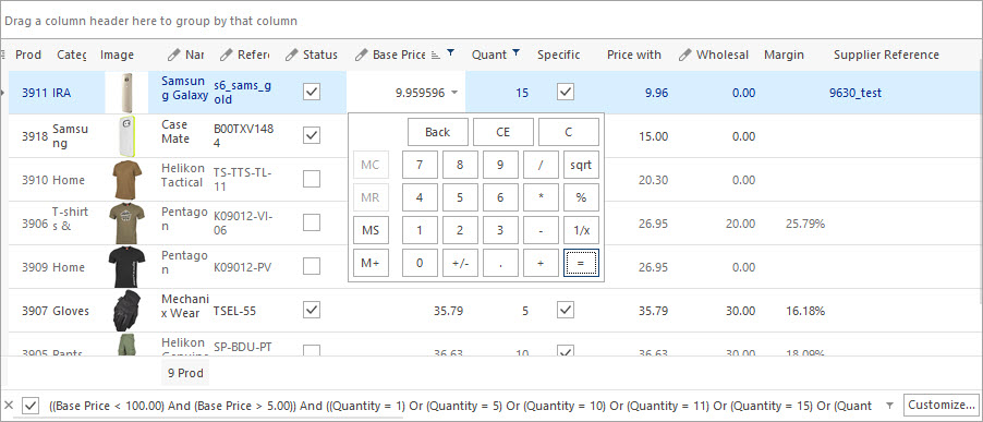 Modify Details in Products Grid with Store Manager