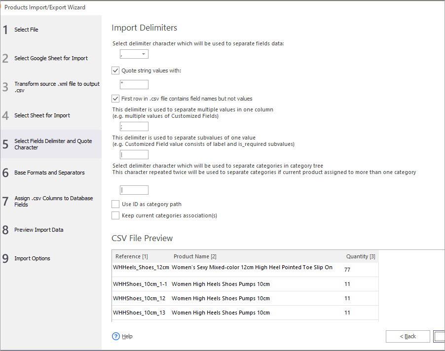 PrestaShop Stock Update Fields Separator with Store Manager