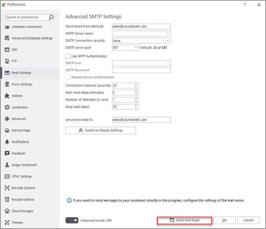 Prestashop Custom Report Email Advanced Settings Prestashop Custom Report Email Advanced Settings with Store Manager
