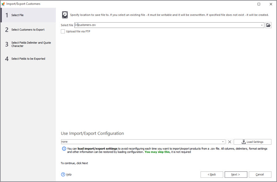 Save Exported Customers to File Save Exported Customers to File with Store Manager