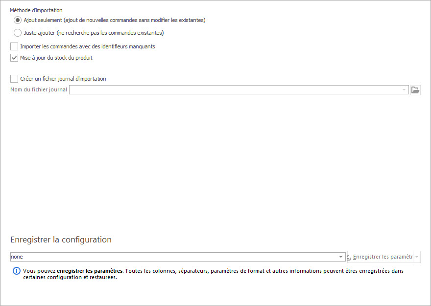 Options D’importation des Commandes PrestaShop dans l’Assistant