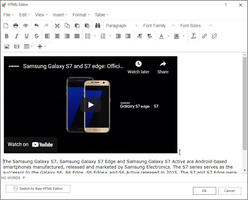 Video in PrestaShop Product Description in Store Manager