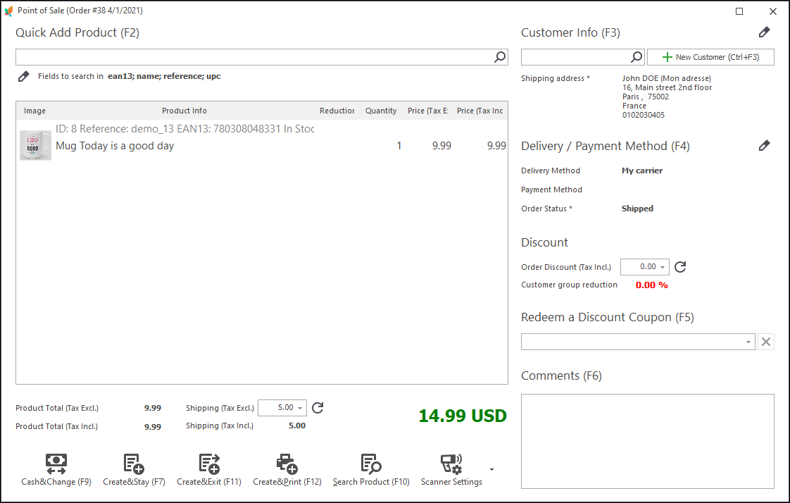 Accepter des commandes hors ligne avec PDV