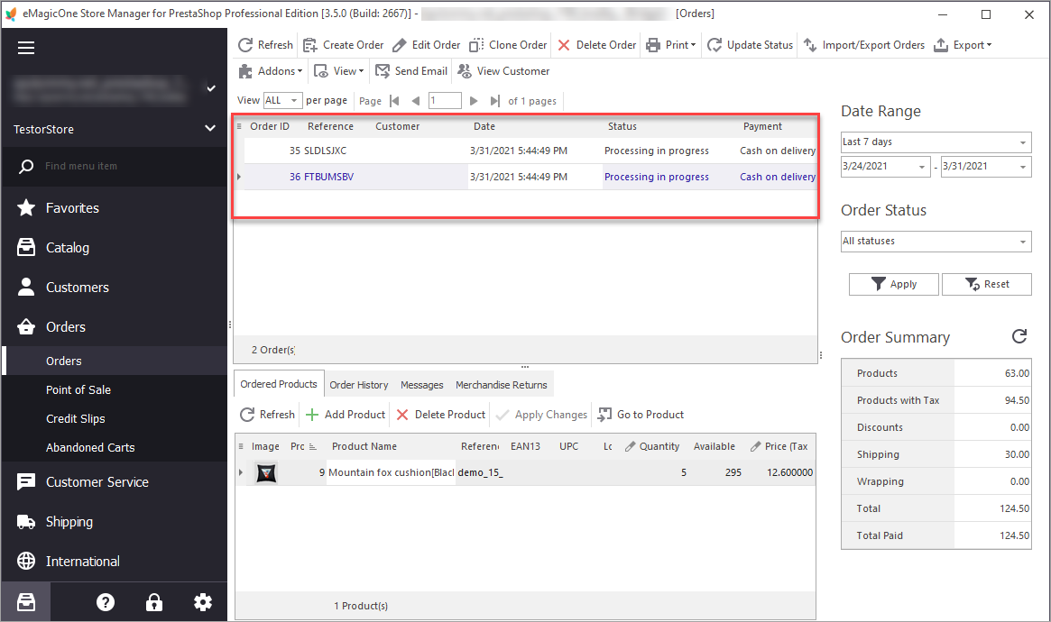 Check Imported eBay Orders In Store Manager