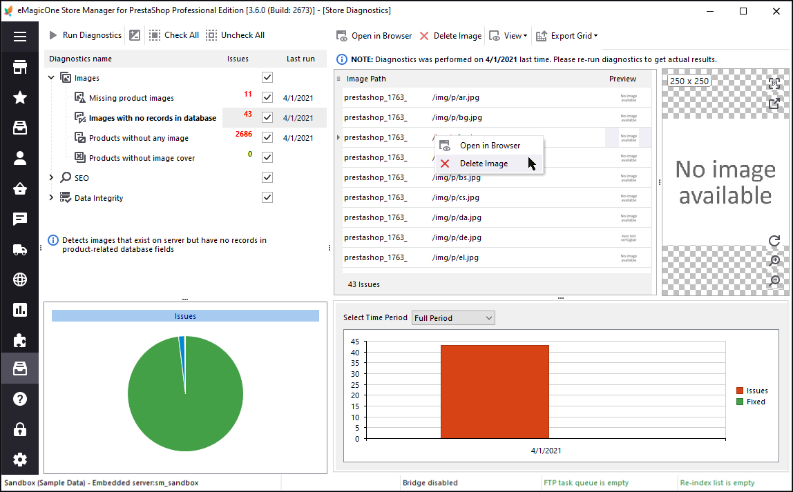 PrestaShop SEO Analysis PrestaShop Image Vulnerabilities Tracking