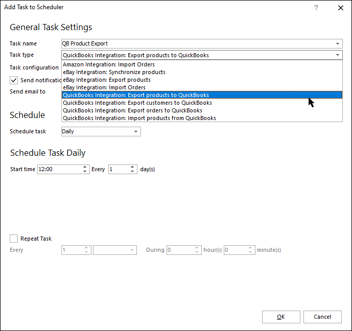 Automate Tasks between PrestaShop and QuickBooks