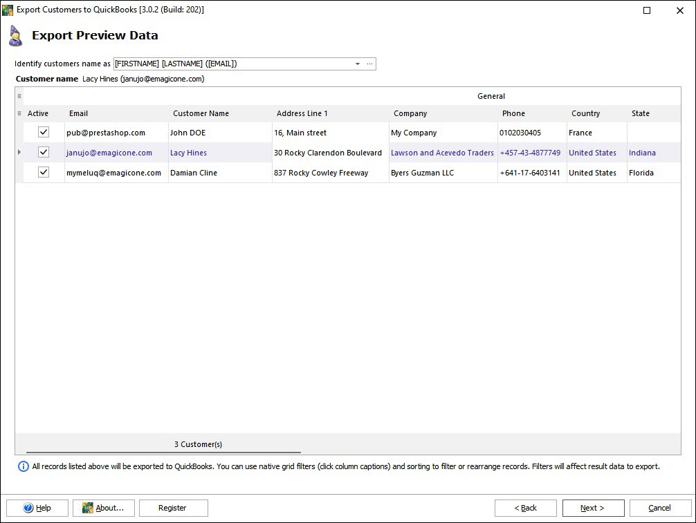 Export PrestaShop Customers from Store Manager to QuickBooks Export PrestaShop Customers from Store Manager to QuickBooks