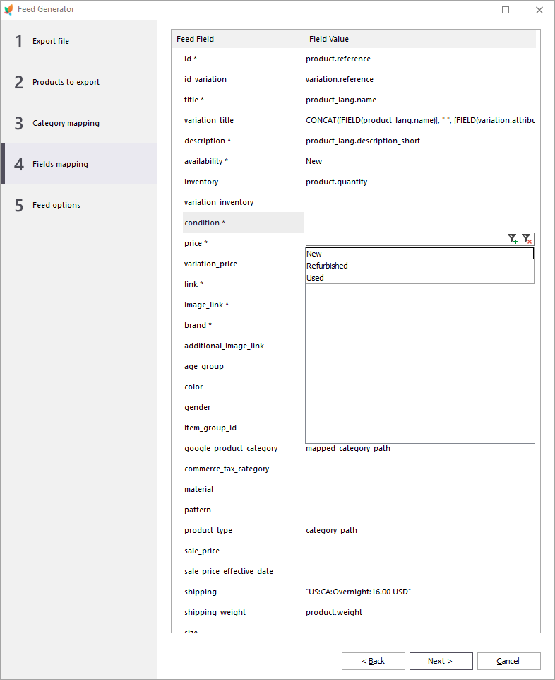 Check Fields Mapping