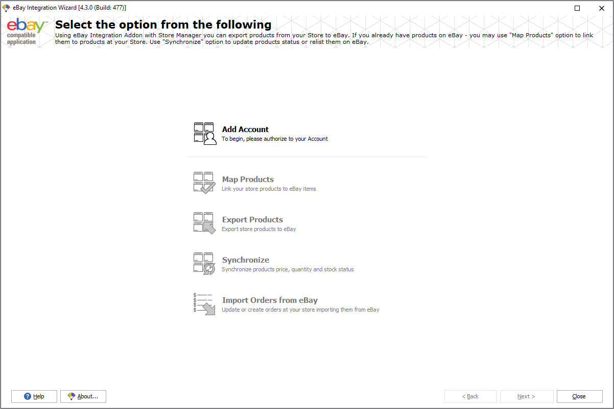 PrestaShop eBay Export Addon in Store-Manager