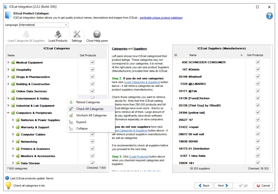 Checking-All-categories-in-the-ICEcat-Integration