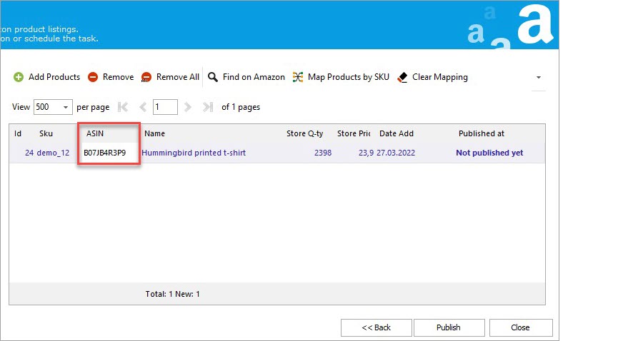 PrestaShop Amazon Integration New Listing Add ASIN