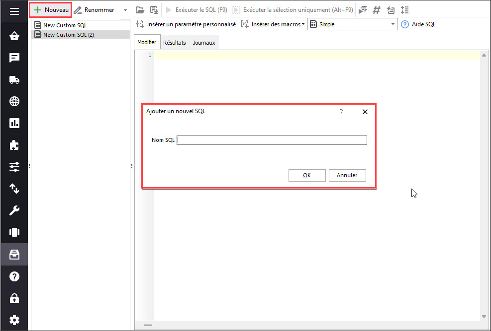 Add New SQL in Store Manager