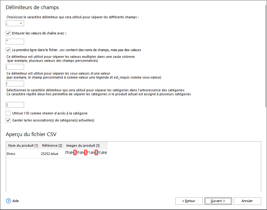 Choose Correct Delimiters for the File Import