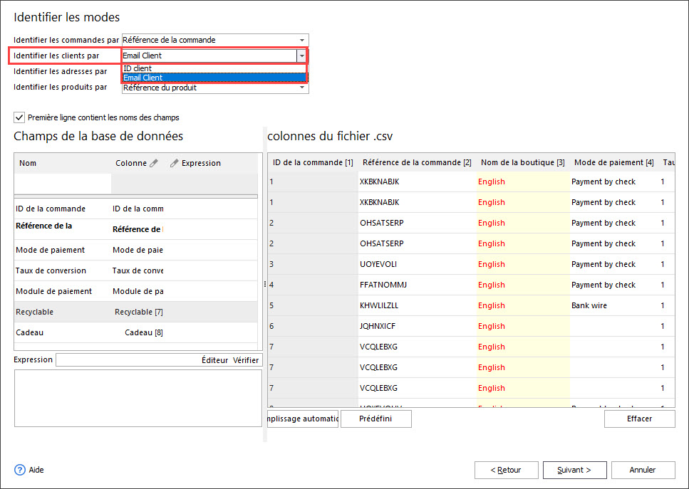 PrestaShop Import Customer Identifier