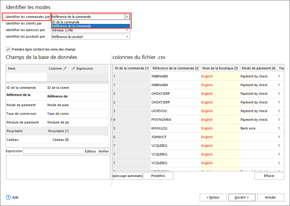 PrestaShop Import Order Identifier