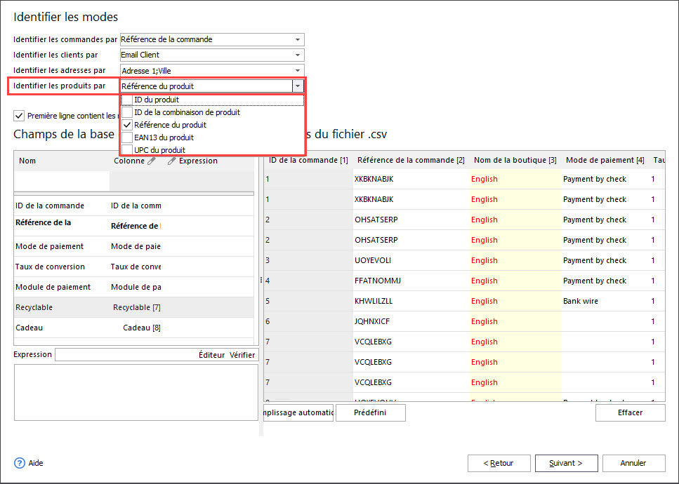 PrestaShop Import Product Identifier