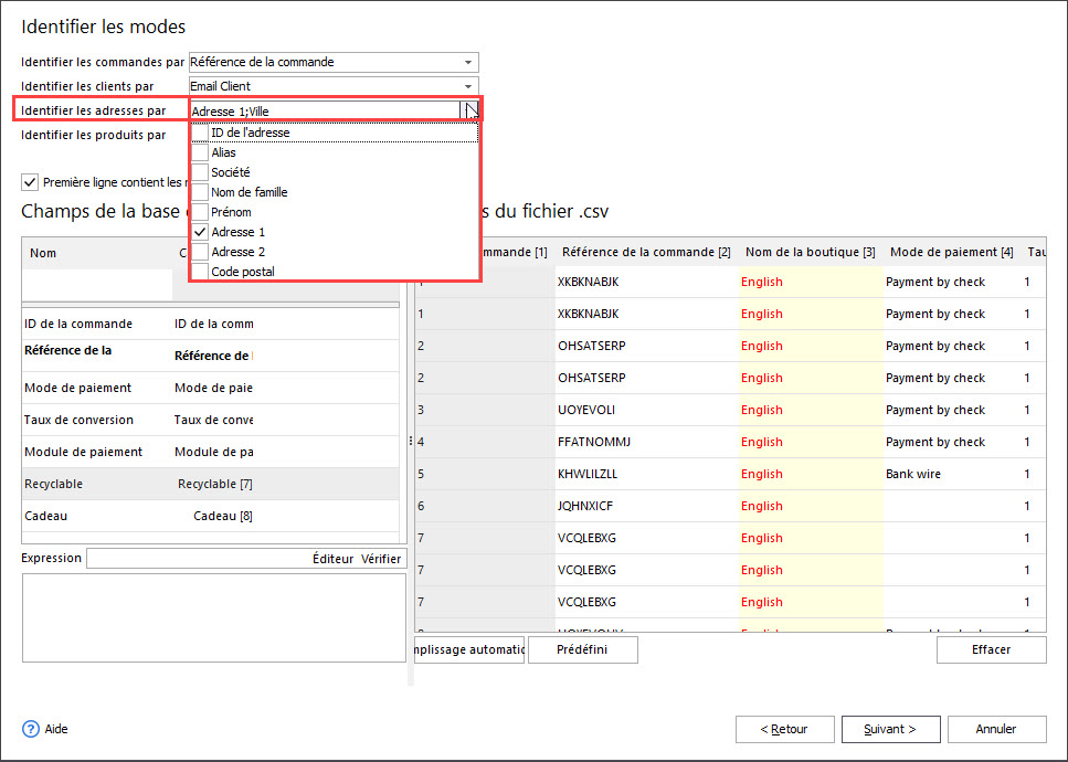 PrestaShop Order Import Identifier For Addresses