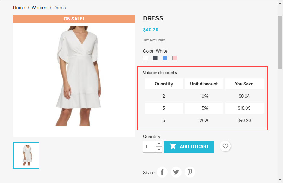 PrestaShop Specific Prices on Front-End