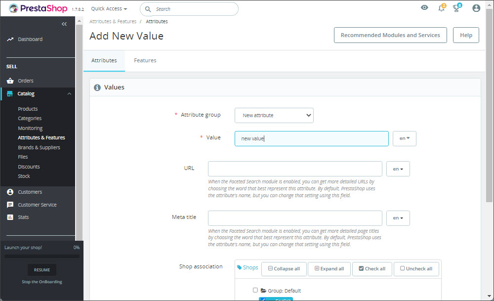 Add New Attribute Values in Backend