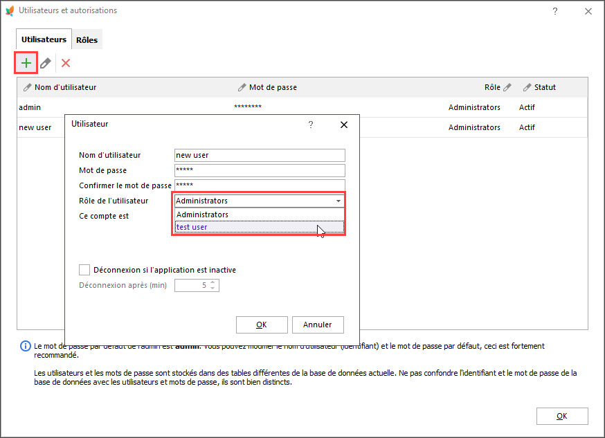 Add New User in Users Permissions Tab