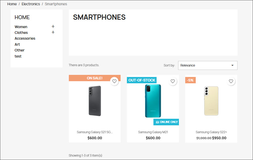 Check Available Prestashop Products Frontend