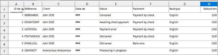Check Exported xls File