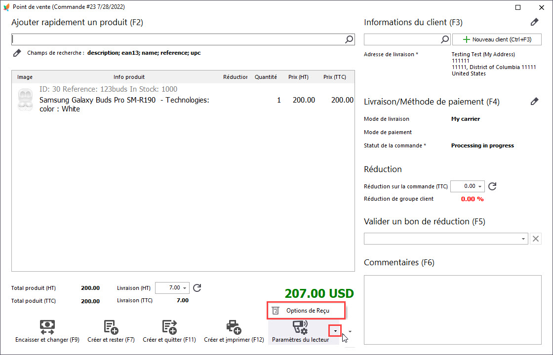 Configure PrestaShop Receipt Printing