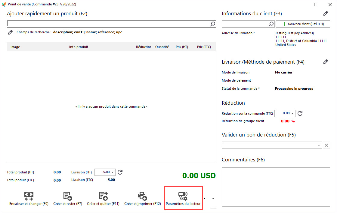 Configure Scanner Settings to Add Items to PrestaShop Orders by Scanning Barcodes with Store Manager
