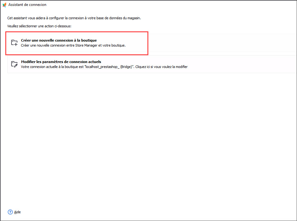 Create New Store Connection in PrestaShop Store Manager