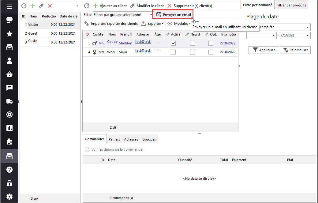 Filter Customers List Before Mailing