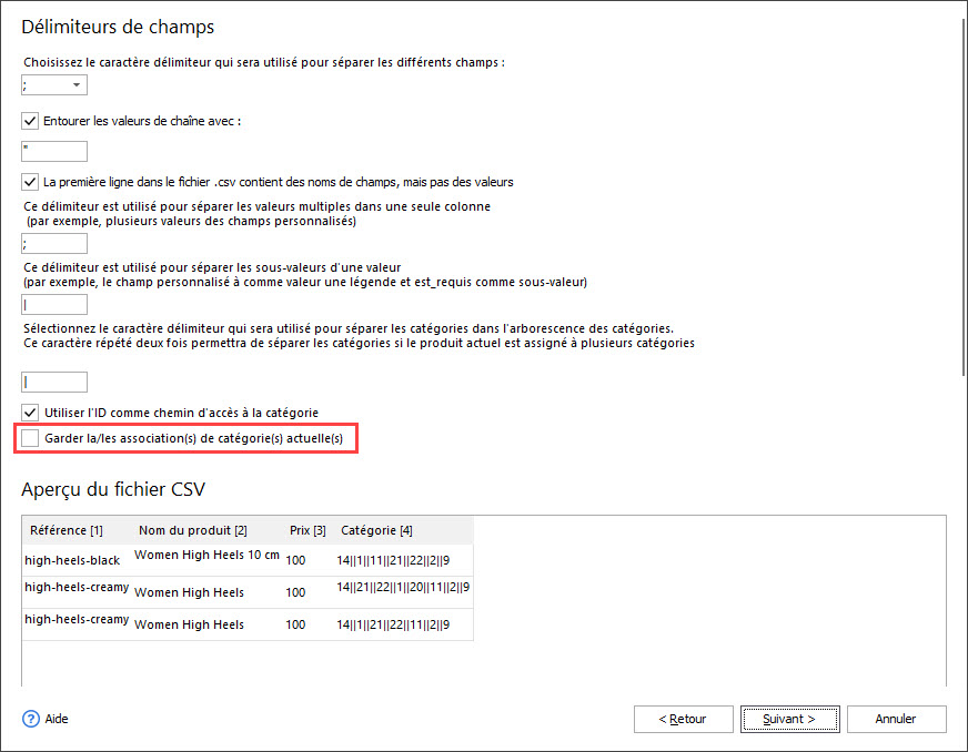 Keep Current Categories Associations During Products Import