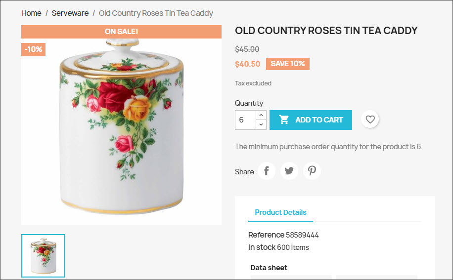 On Sale Label on PrestaShop Product Frontend