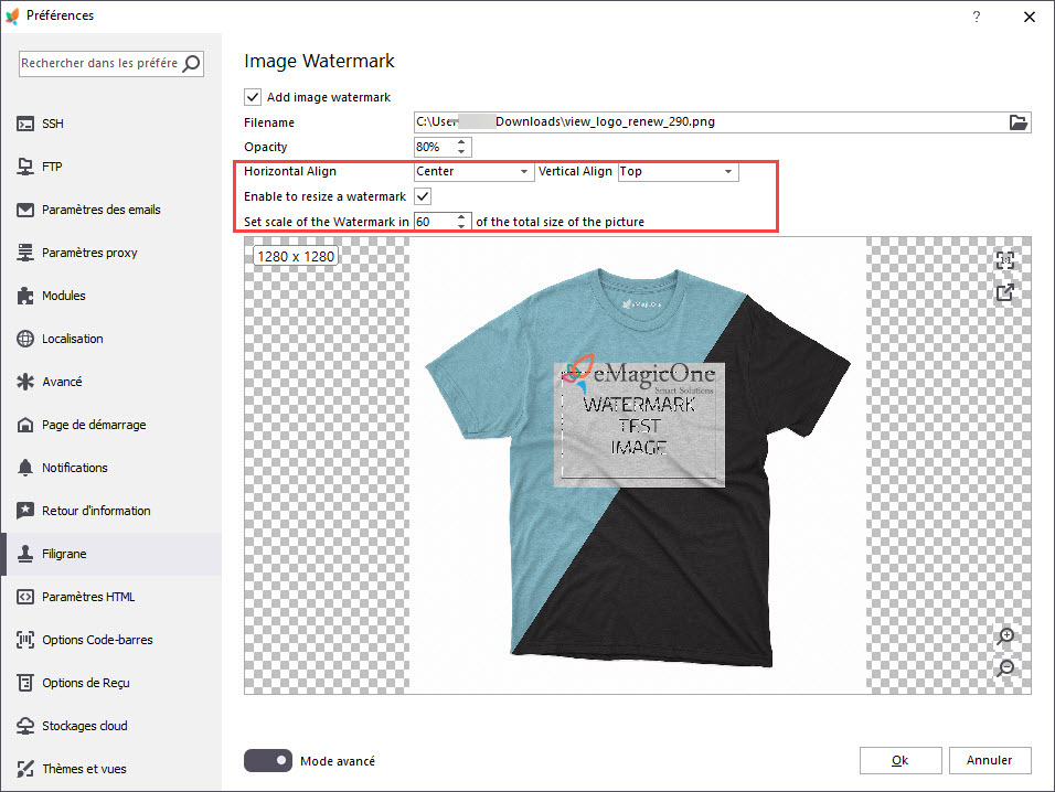 Resize Watermark Image with Store Manager