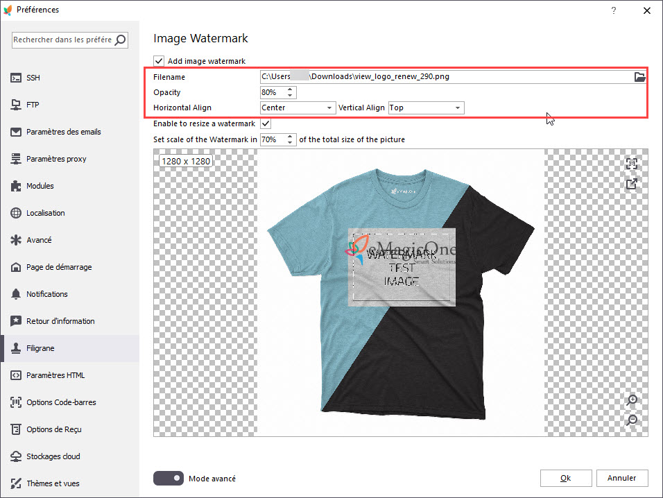 Upload Watermark Image with Store Manager