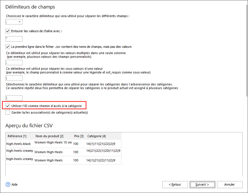 Use ID as Category Path During Products Import