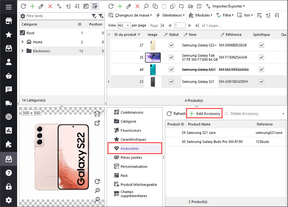 Add New Accessories for Your PrestaShop Product with Store Manager