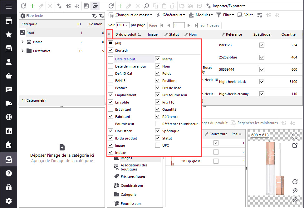Customize PrestaShop Product Grid