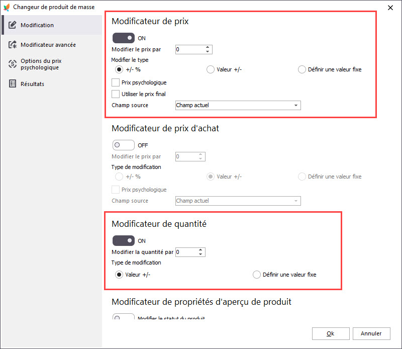 Modify Price and Quantity with Mass Product Changer for PrestaShop Products