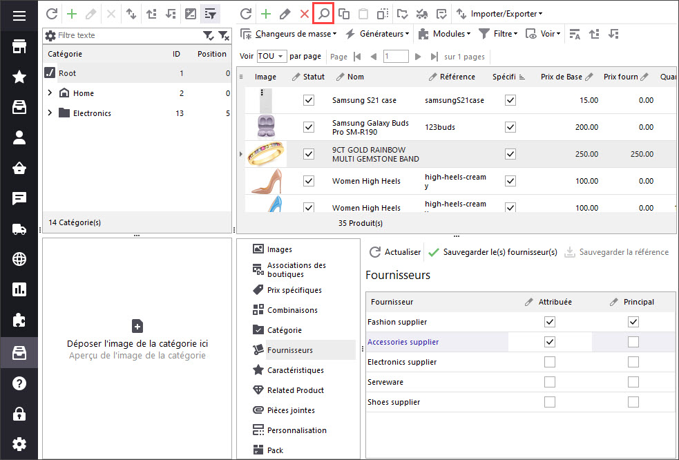 PrestaShop Products Search Option