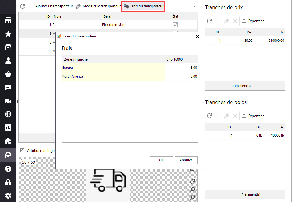 Set Carrier Fees with Store Manager