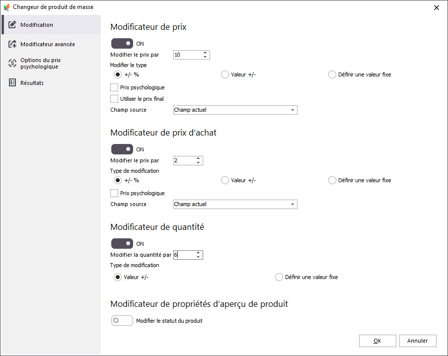 Use Mass Product Changer for Filtered Products