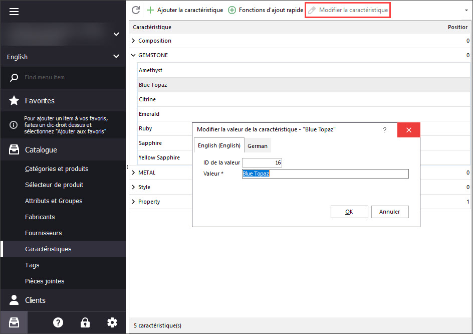 Add Values to New PrestaShop Feature with Store Manager